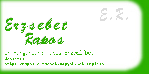 erzsebet rapos business card